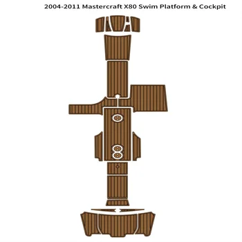 2004-2011 Mastercraft X80 Платформа За Плуване Кокпит Мат Лодка EVA Пяна Tick Мат в Основата Лепило SeaDek Gatorstep Стил Пол