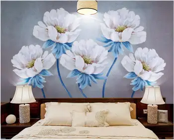 3d тапети за стени, на рула Рисованный скица на божур цвете спалня по поръчка фото тапет на стената 3d начало декор