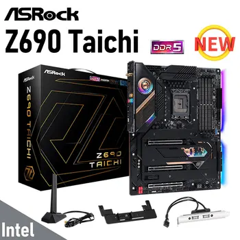 ASRock Z690 TAICHI DDR5 128 GB (OC) LGA 1700 Intel 12th Генерал M. 2 PCI-E 5,0 ДЕТСКА дънна платка Z690 Placa-mãe 1700 за настолни компютри ATX Нова
