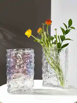 Vase Home Decor Nordic Style Doniczka Crystal Glass Ваза Dried Flower Vases Ornament Decoracion Moderno Hogar Декор За Дома
