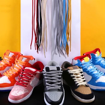 Обикновена Обли Връзки за обувки, 16 Цвята, Полукръгли Спортни Обувки обувки за Спорт/Тичане, Връзките за Обувки 140/160/180 см, Връзките за обувки